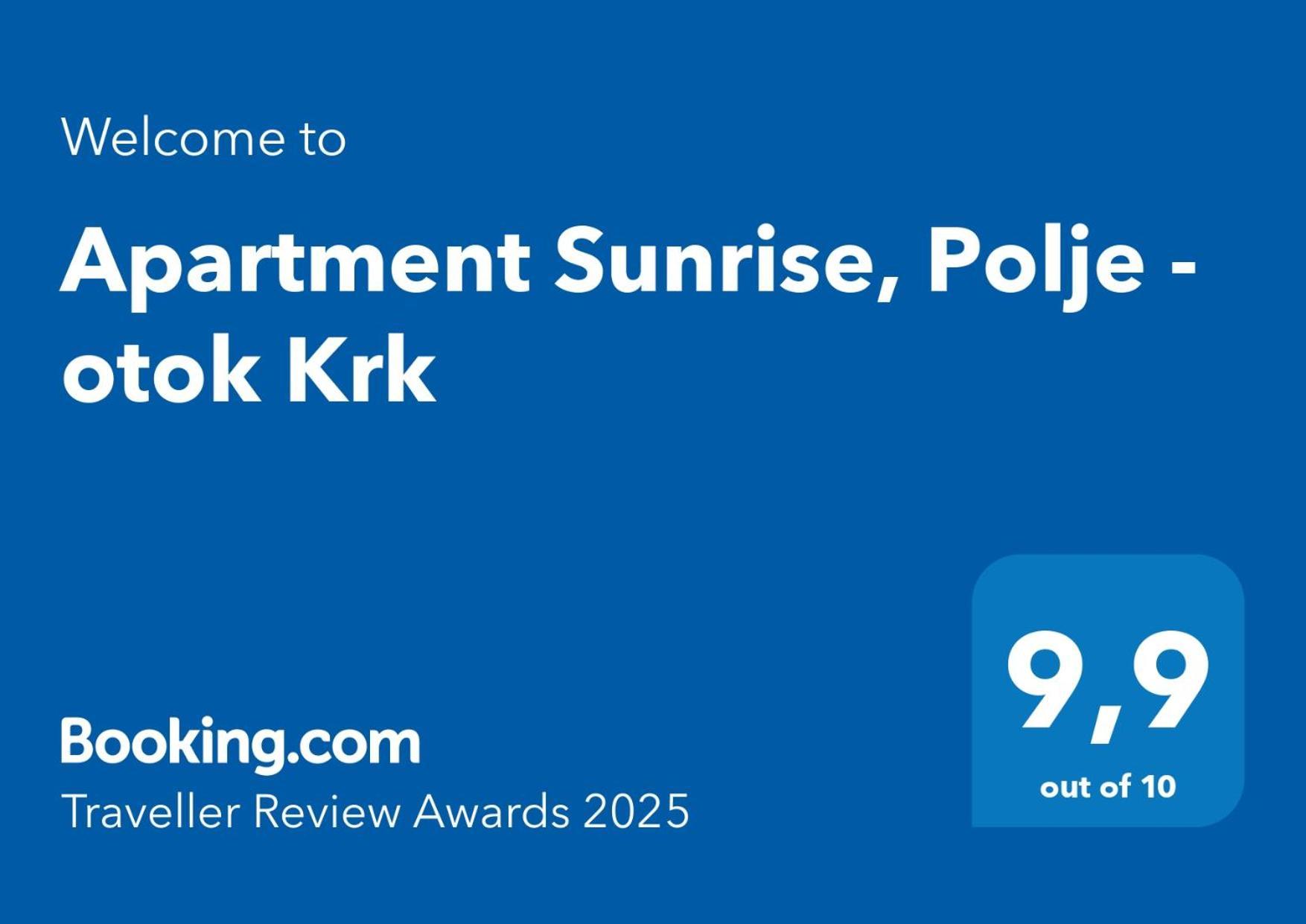 Apartment Sunrise, Polje - Otok Krk 外观 照片